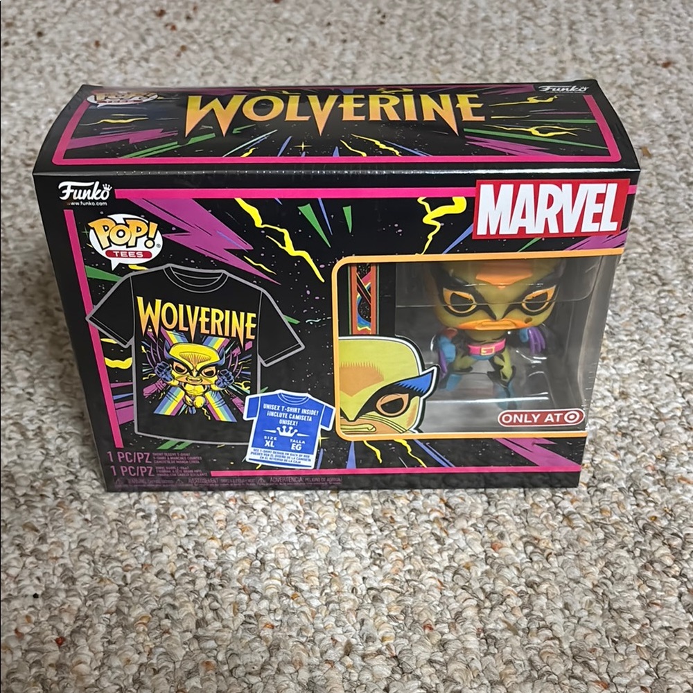Funko Marvel Wolverine Pop and Tee Set - Black and Yellow